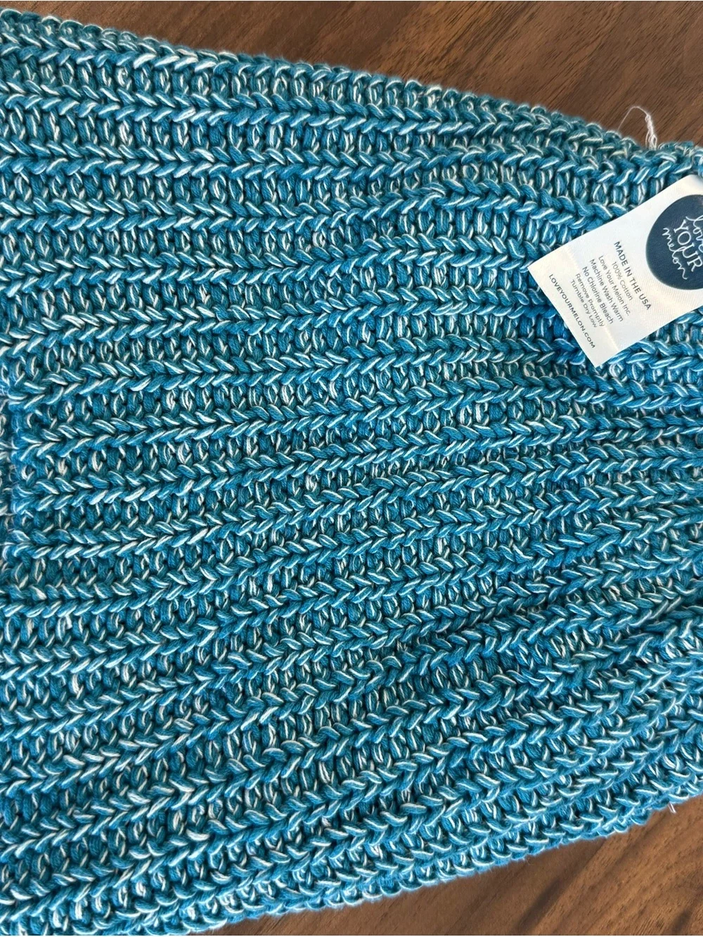 Love Your Melon Teal Blue Marled Knit Beanie